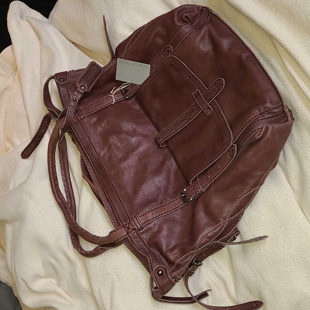 Beautiful & Versatile Isabella Fiore Shoulder Bag Dark Purple